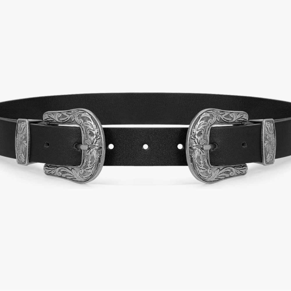 Western Vintage-ish Double Buckle Retro Belt